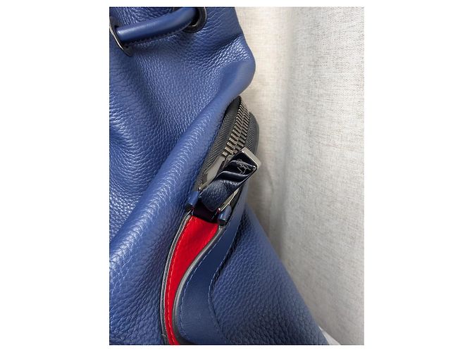 Zaino Explorafunk in pelle e gomma blu/rosso Christian Louboutin Nero - vista 8