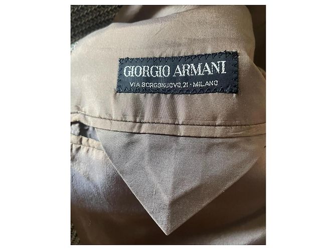 Blazer Giorgio Armani Marrone Grigio - vista 3