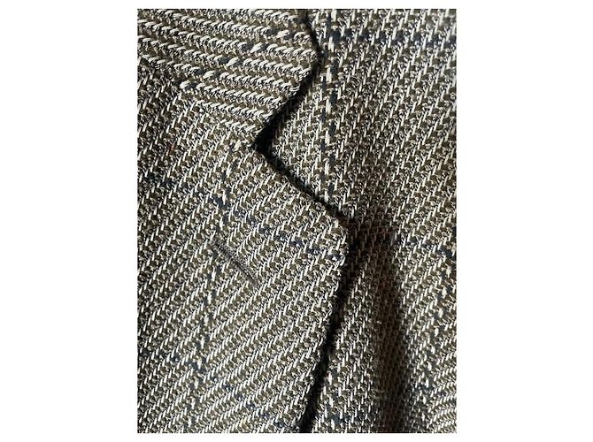 Blazer Giorgio Armani Marrone Grigio - vista 5