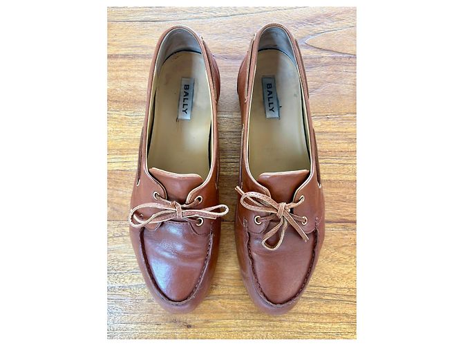 Bally Plume Mocassini da Barca in Pelle Marrone - vista 2