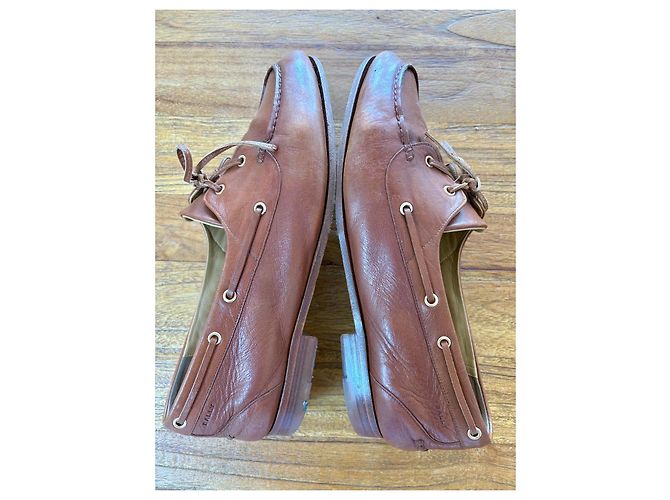 Bally Plume Mocassini da Barca in Pelle Marrone - vista 4