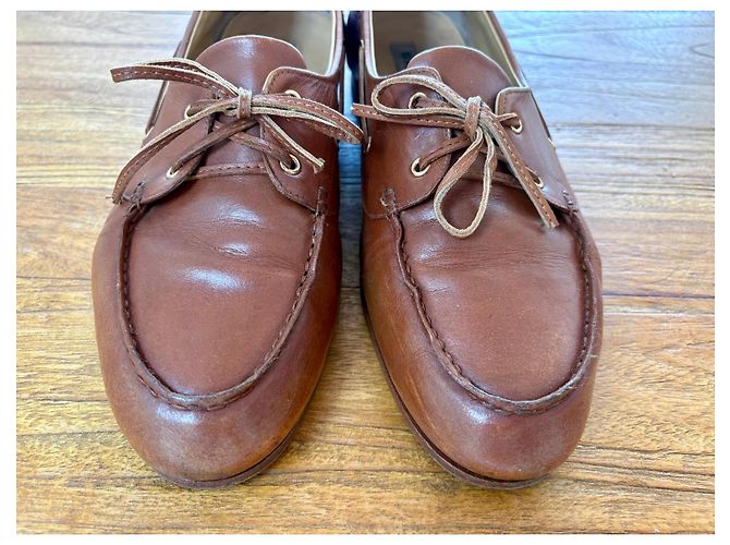 Bally Plume Mocassini da Barca in Pelle Marrone - vista 7