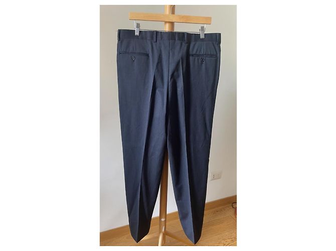 Completo con blazer doppiopetto classico e pantaloni a piega Emanuel Ungaro Blu scuro - vista 11