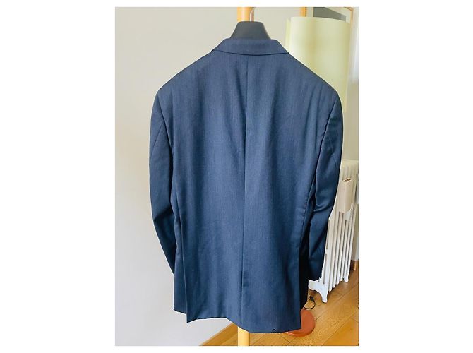 Completo con blazer doppiopetto classico e pantaloni a piega Emanuel Ungaro Blu scuro - vista 2