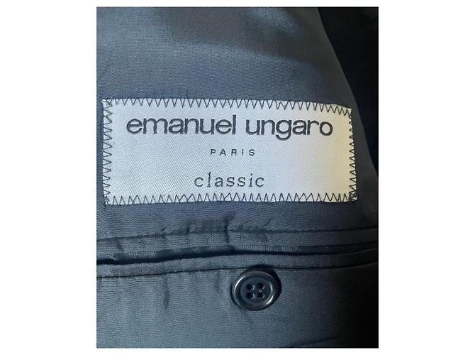 Completo con blazer doppiopetto classico e pantaloni a piega Emanuel Ungaro Blu scuro - vista 5