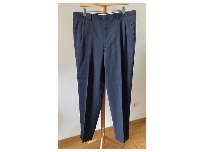 Completo con blazer doppiopetto classico e pantaloni a piega Emanuel Ungaro Blu scuro - vista 9