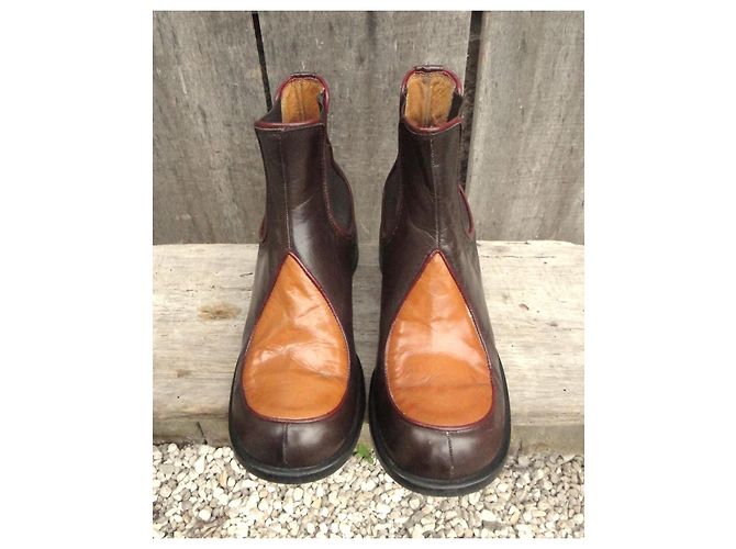 Autre Marque Stivaletti Chelsea eHellys London vintage seventies Marrone Cammello - vista 3