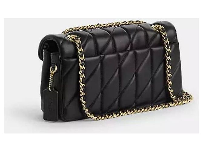 Coach Quilted Leather Shoulder Bag in Black - view 2
