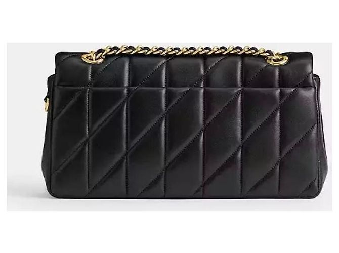 Coach Quilted Leather Shoulder Bag in Black - view 3