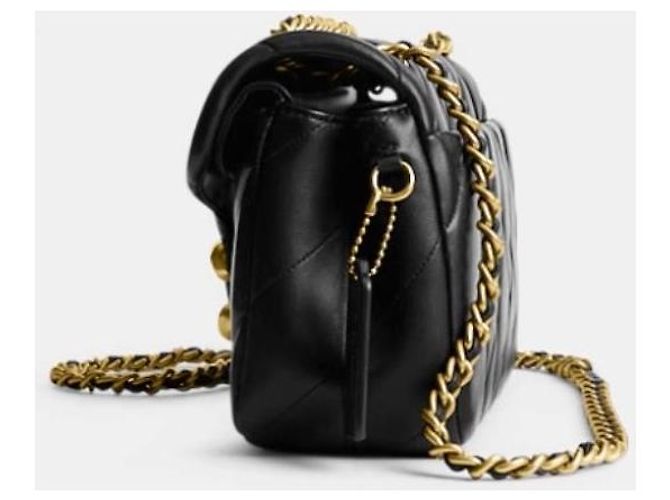 Coach Quilted Leather Shoulder Bag in Black - view 4