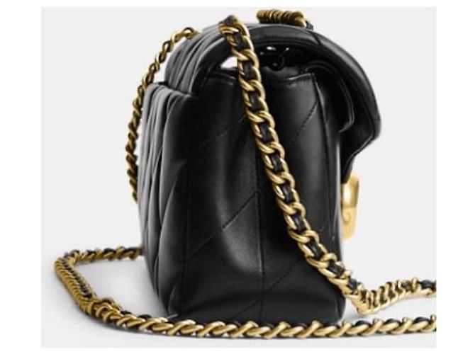 Coach Quilted Leather Shoulder Bag in Black - view 5