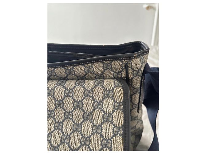 Gucci Borsa a Tracolla Monogramma GG Beige Blu scuro - vista 11