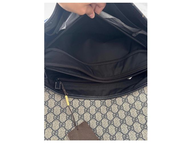Gucci Borsa a Tracolla Monogramma GG Beige Blu scuro - vista 15