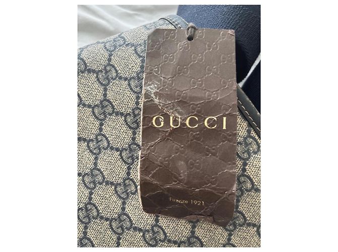 Gucci Borsa a Tracolla Monogramma GG Beige Blu scuro - vista 4