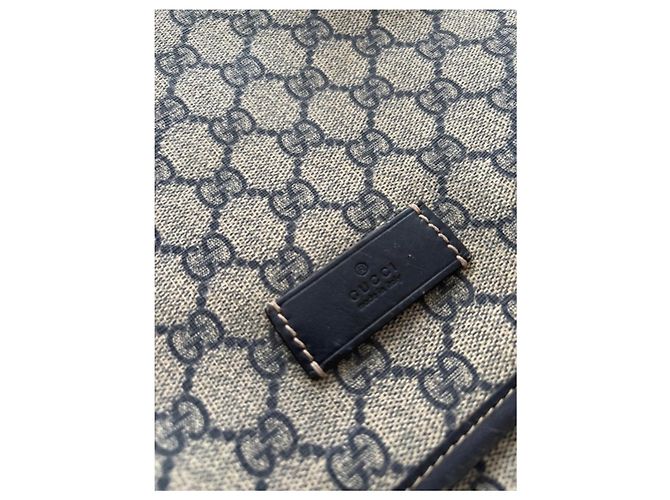 Gucci Borsa a Tracolla Monogramma GG Beige Blu scuro - vista 5