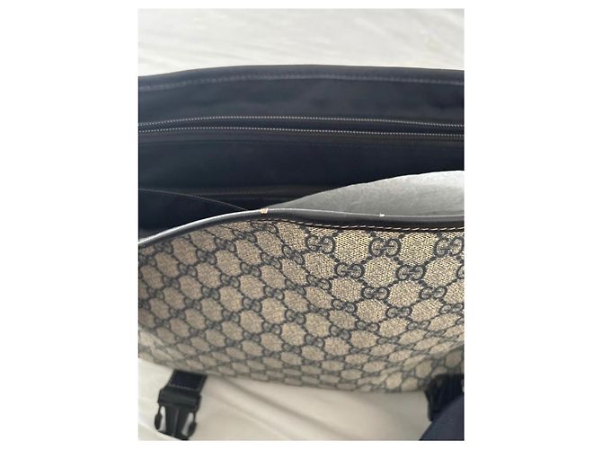Gucci Borsa a Tracolla Monogramma GG Beige Blu scuro - vista 8