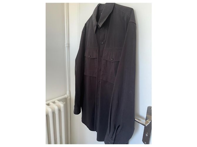 Lemaire Baumwoll-Overshirt Schwarz - Ansicht 3