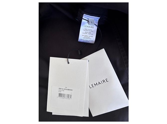 Lemaire Baumwoll-Overshirt Schwarz - Ansicht 4