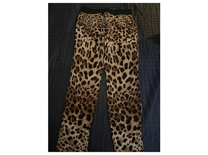 Pantalones Dolce & Gabbana de viscosa estampado leopardo Estampado de leopardo - vista 2