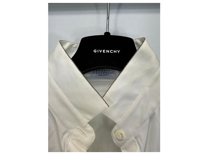 Camicia in misto cotone bianco Brunello Cucinelli - vista 2