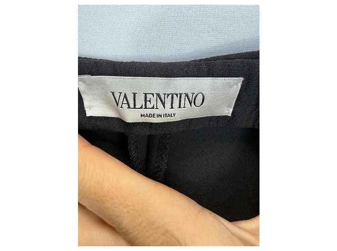 Bermudas Valentino em lã e seda pretas Preto - vista 3