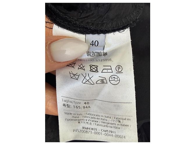 Bermudas Valentino em lã e seda pretas Preto - vista 4