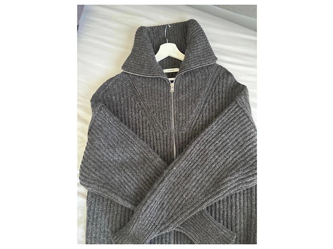 Lemaire Zip-Up Pullover aus Alpaka-Mischung Grau - Ansicht 2