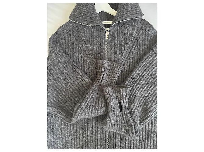 Lemaire Zip-Up Pullover aus Alpaka-Mischung Grau - Ansicht 3