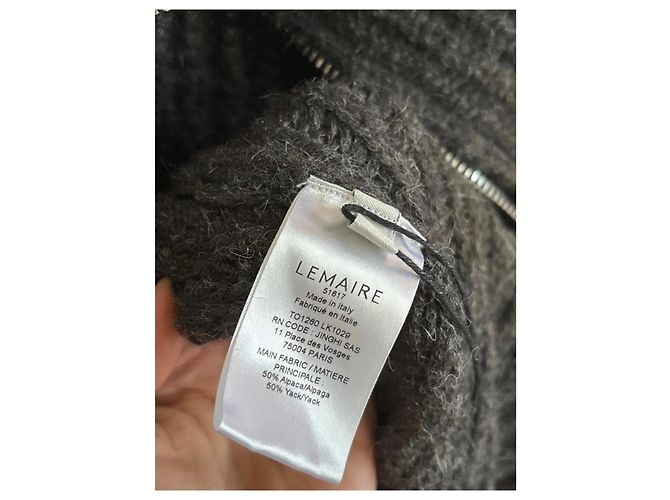 Lemaire Zip-Up Pullover aus Alpaka-Mischung Grau - Ansicht 9