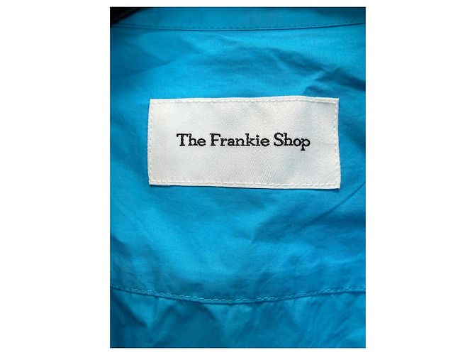 Autre Marque The Frankie Shop Camicia in cotone oversize Blu - vista 4