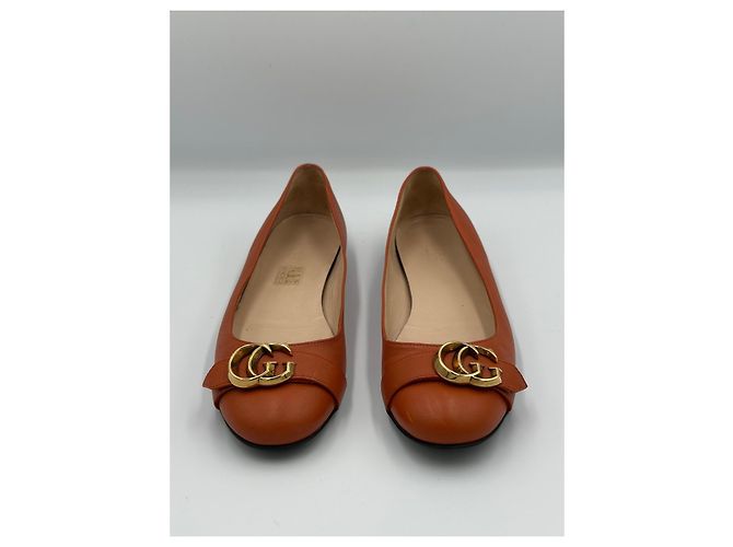 Bailarinas Gucci Interlocking G en piel marrón claro - vista 4