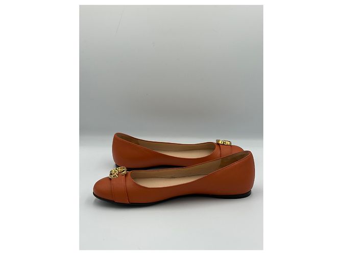 Bailarinas Gucci Interlocking G en piel marrón claro - vista 7