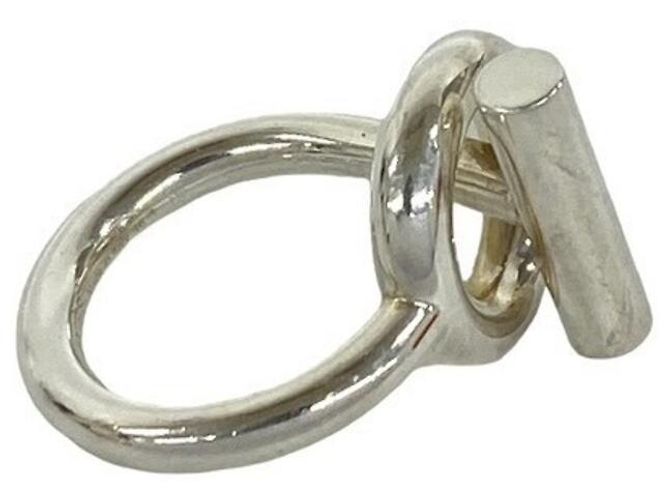Ring Hermès Anello a fascia HERMES Echappé in argento sterling - vista 5