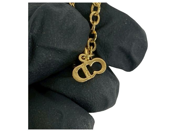 Collana Christian Dior Vintage CD Logo Motif D'oro - vista 3