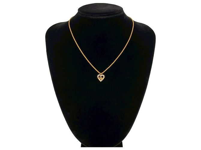 Collana Christian Dior Vintage Logo Motif D'oro - vista 2