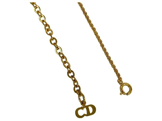 Collana Christian Dior Vintage Logo Motif D'oro - vista 4