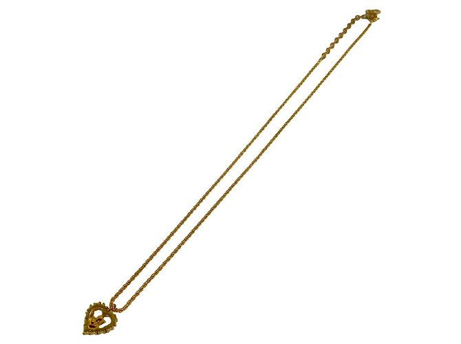 Collana Christian Dior Vintage Logo Motif D'oro - vista 5