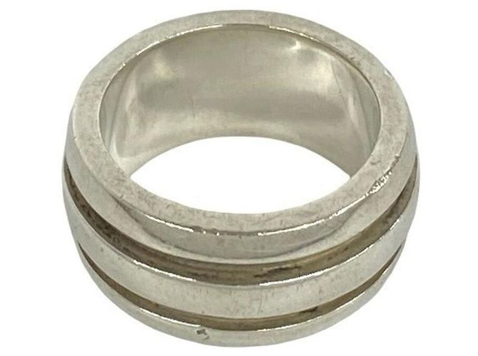 Tiffany & Co Tiffany Vintage Grooved Double Line Ring Silber - Ansicht 5