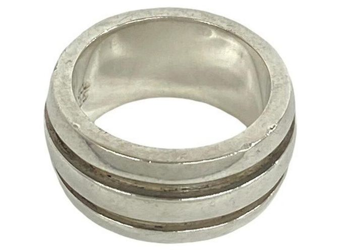 Tiffany & Co Tiffany Vintage Grooved Double Line Ring Silber - Ansicht 6