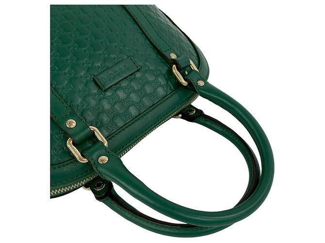 Borsa 2-Way in pelle Micro Guccissima Gucci Verde - vista 4
