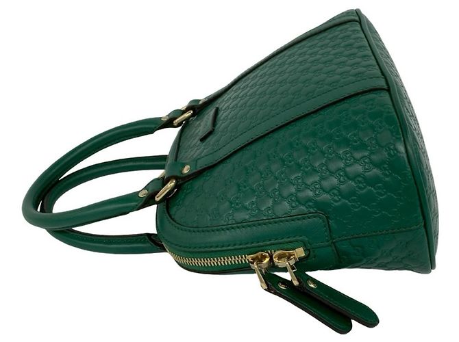 Borsa 2-Way in pelle Micro Guccissima Gucci Verde - vista 5