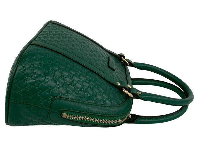 Borsa 2-Way in pelle Micro Guccissima Gucci Verde - vista 6