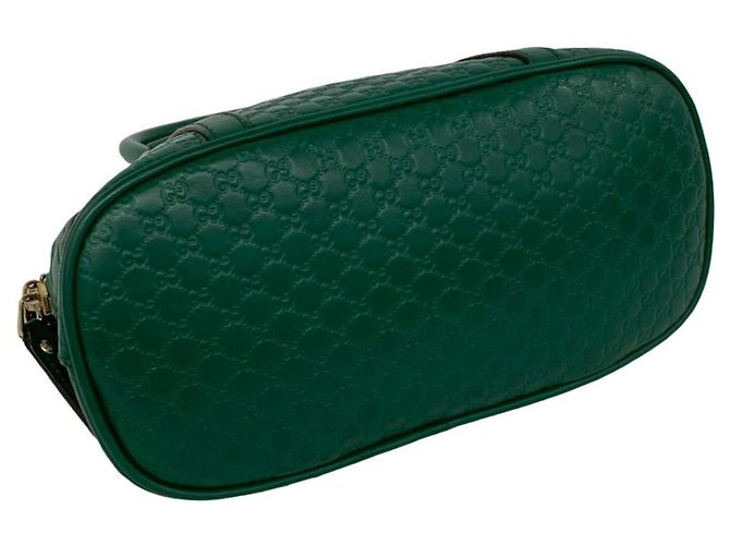 Borsa 2-Way in pelle Micro Guccissima Gucci Verde - vista 7