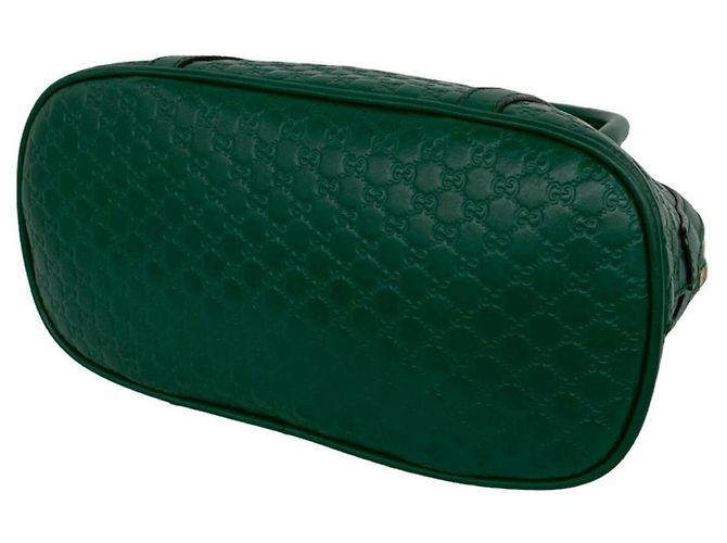 Borsa 2-Way in pelle Micro Guccissima Gucci Verde - vista 8