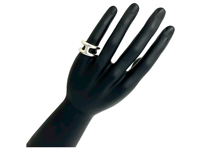 Ring Hermès Anello a fascia Silver Band Osmos PM Hermes Argento - vista 2