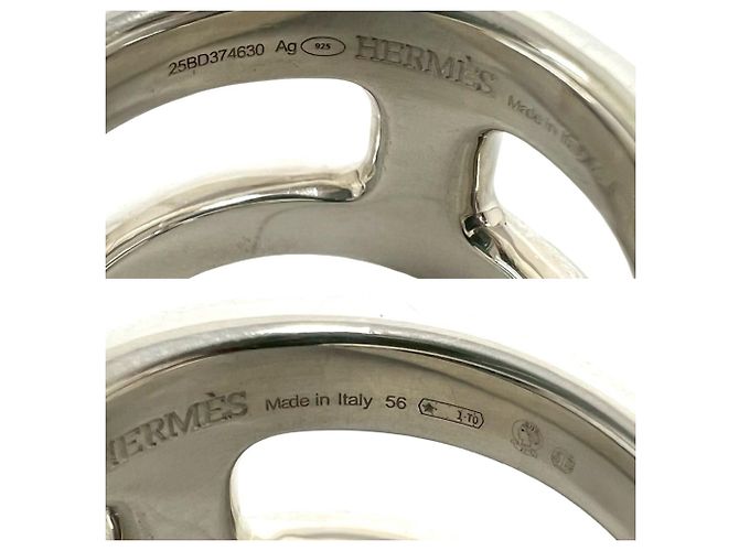 Ring Hermès Anello a fascia Silver Band Osmos PM Hermes Argento - vista 3