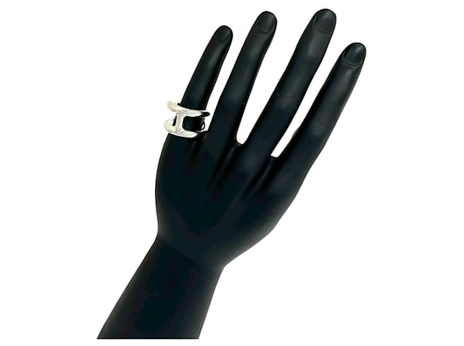 Hermès Hermes Osmo GM Silver Band Ring Silber - Ansicht 2