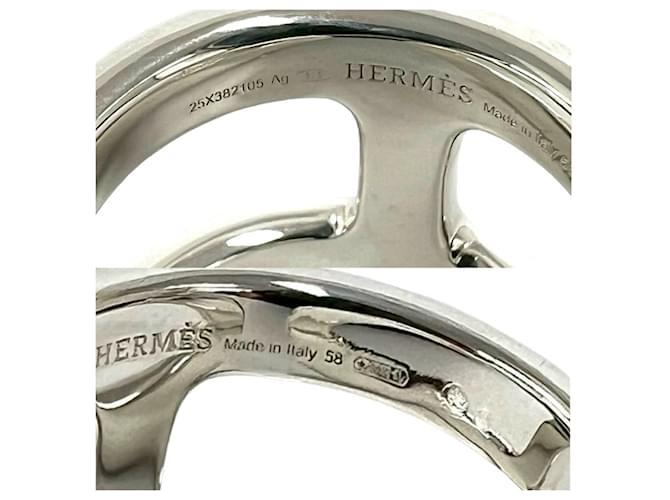 Hermès Hermes Osmo GM Silver Band Ring Silber - Ansicht 3