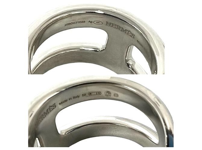 Ring Hermès Anello Osmo's PM Silver Band di Hermes Argento - vista 3
