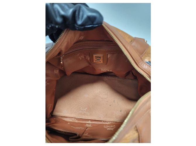 Borsa a Spalla MCM Boston Pocket Marrone - vista 10